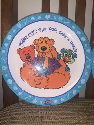2 Jim Hensons Bear In the Big Blue House Melamine Ware Dinner Plate Ojo Pip Pop 2