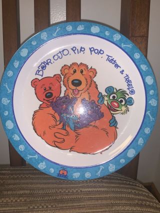 2 Jim Hensons Bear In the Big Blue House Melamine Ware Dinner Plate Ojo Pip Pop 3