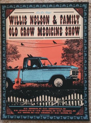 Willie Nelson Old Crow Medicine Show Poster