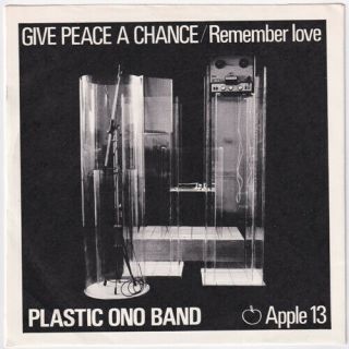Beatles / John Lennon Give Peace A Chance M - Orig Uk P/s 45 Apple 13 Listen