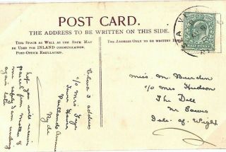 Gb Card Isle Of Wight Sea View So Ryde Skeleton Cds Early Use August 1904 R311