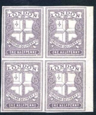 Cd27 1/2d Deep Dull Purple Circular Delivery Block 4 Unmounted