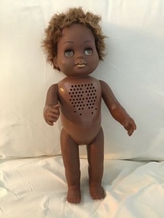Vtg 1962 Mattel Tiny Chatty Black African American Doll Baby 2