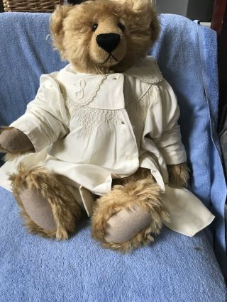 Ooak Vintage Hand Made Mohair Bear Named Baby Elizabeth By Sue Quinn