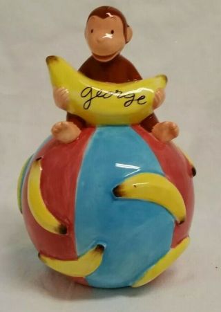 Vintage ☆1997☆ Curious George Ceramic Collectible Bank W/stopper
