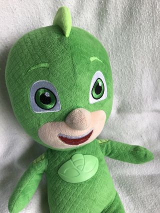 Talking Pj Masks Green Gekko Large 15” Size Plush Stuffed Doll Toy Just Play