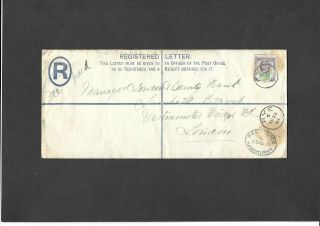 Gb Sussex Stationery 1893 Qv 2d Registered Envelope Size H2,  11/2d Rye S/c 