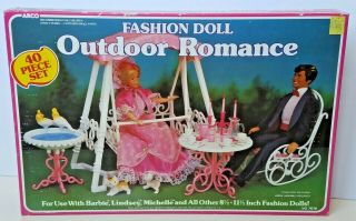 Vintage 1985 Arco Fashion Doll Outdoor Romance Play Set For Barbie 80 