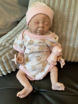 Gorgeous Preemie Reborn 14” Blonde Hair Sleeping Baby Girl With