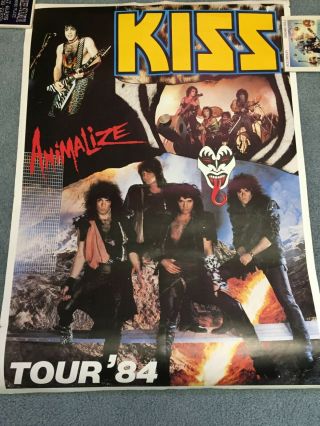 Kiss Animalize Tour Poster - German - 1984 - Hard To Find
