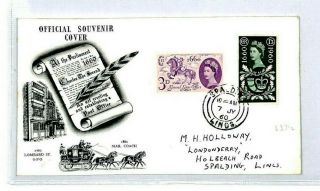 Gb Glo Official Fdc 1960 First Day Cover General Letter Office {samwells} Ct34