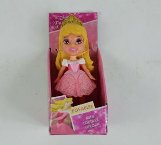 Disney Princess Mini Toddler Doll 3 " Poseable Aurora Sparkle Dress