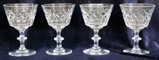 Vintage Retro Webb Corbett Sherry Port Wine Crystal Glasses 10cm 75ml