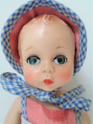 1953 QUIZ - KIN Madame Alexander Doll in Playsuit & Bonnet ALEXANDERKINS 2
