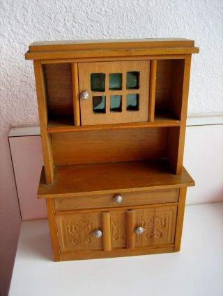 Antique German Schneegas Doll House Miniature Wood Art Deco Craftsman Sideboard