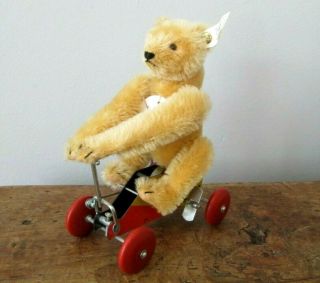 Steiff Teddy Bear On Tricycle Wind Up Toy Ltd 400919 Mohair Urteddy 1926