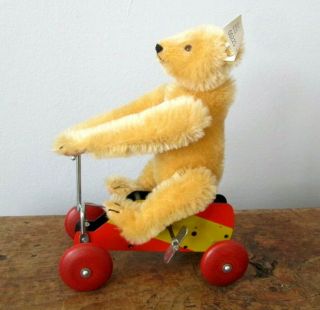 Steiff Teddy Bear On Tricycle Wind Up Toy Ltd 400919 Mohair UrTeddy 1926 2