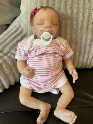 Gorgeous Preemie Reborn 15” Blonde Hair Sleeping Baby Girl With