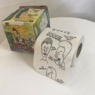 Beavis And Butt - Head Buttwipe Toilet Paper W/ Box From 1996