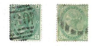 Lot:35927 Gb Qv Sg150 1s Green Mounted On Album Page