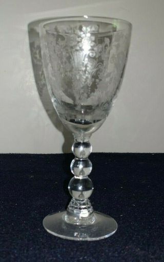 Duncan And Miller First Love 5 1/4 " Tall Wine Goblet