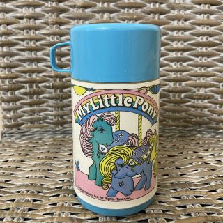 Vintage My Little Pony Aladdin Thermos For Lunchbox With Stopper And Cup Lid