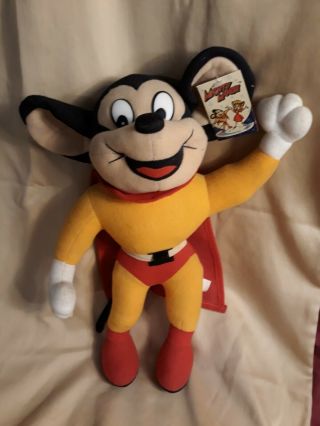 Vintage 1997 - 98 Viacom Terrytoons Mighty Mouse Plush Toy