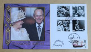 Queen Elizabeth Ii Diamond Jubilee 2012 Buckingham Fdc Carried Aboard Lady Gay