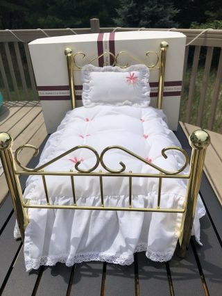 Pleasant Company American Girl Samantha Brass Bed And Bedding - Euc