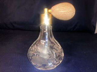 Princess House Lead Crystal Atomizer Perfume Bottle Bulb Germany Heritage 5”tall