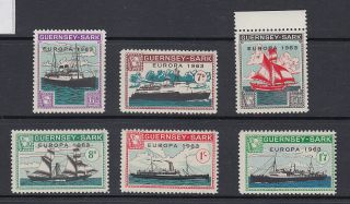 1963 Guernsey - Sark Company Um/m Europa Boats Set Of Stamps