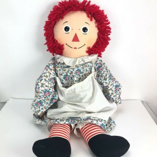 Vintage Knickerbocker Raggedy Ann Doll 34 " I Love You Heart And Tags