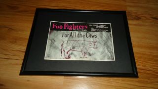 Foo Fighters For All The Cows - Framed Press Release Promo Poster