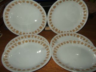 Vintage Butterfly Gold 8.  5 " Corelle By Corning Tableware 6 Salad Plates