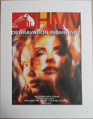 Debbie Harry Of Blondie Debravation 1993 Music Press Poster Type Advert In Mount