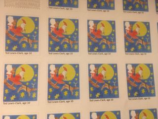 22 First Class Stamps Unfranked Ted Lewis Clark Aged 10 - 7 November 2017 2