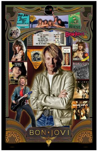 Bon Jovi Fan Tribute Poster - 11x17 " - Vivid Colors