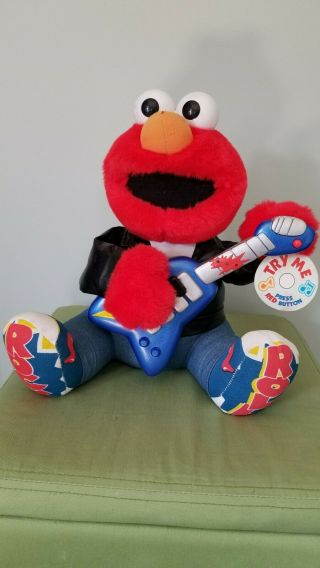 Rock & Roll Elmo With Guitar Tags 1998 Tyco Sings Shakes