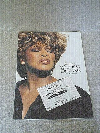 Tina Turner 1996 Wildest Dreams World Tour Programme With Nec Arena Ticket
