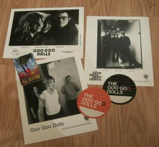 Goo Goo Dolls - Three Publicity Photos Two Satin Tour Passes And Laminate