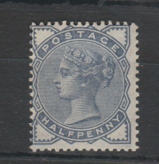 1883 Gb Queen Victoria Sg187 1/2d Slate Blue Very Lightly Hinged Stamp