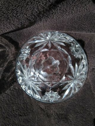 VINTAGE BOWL GLASS CUT CRYSTAL CANDY DISH/BOWL WITH LID CLEAR GLASSWARE 2