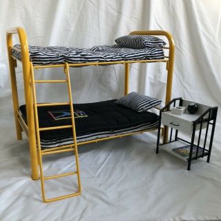 American Girl Doll Bunk Bed,  Sleeping Bag & Nightstand