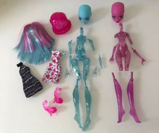 Monster High Dolls Create - A - Monster Cam Blob And Ice Girl Starter Set - Complete