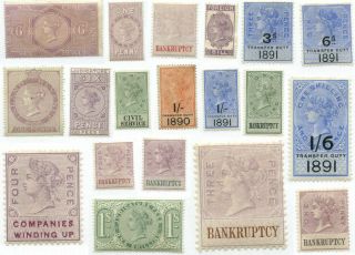 Gb Queen Victoria Revenue Stamps.  Priced Individually