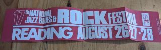 1977 Reading Rock Festival Concert Flyer Hawkwind Uriah Heep Aerosmith The Enid