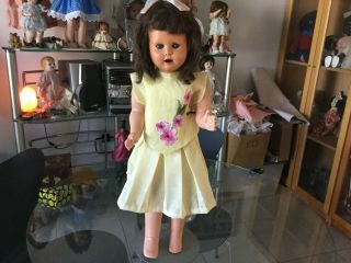 Vintage (one Of The First) Composition & Wood Walker Doll Ca 1920s,  61.  5 Cm Ht