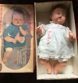 Vintage Ideal " Tiny Thumbelina " Baby Doll 1960 