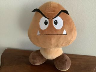 Large 10  Mario Brothers Nintendo Goomba Plush Toy Brown Licensed.