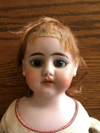 Heinrich Handwerck Antique German Bisque Doll; Kid Body; 20 "